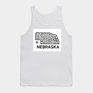 Nebraska Map Tank Top